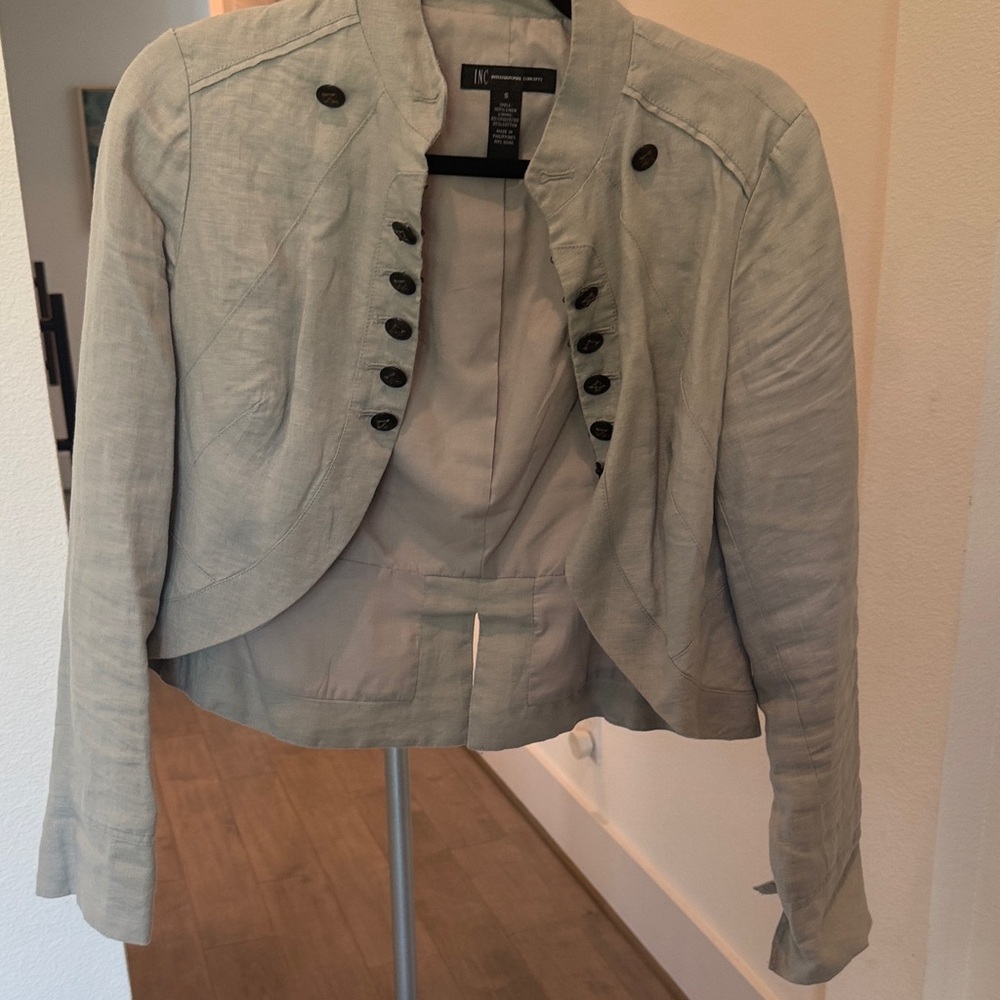 INC International Concepts Light Gray Blazer